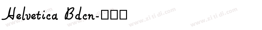 Helvetica Bdcn字体转换